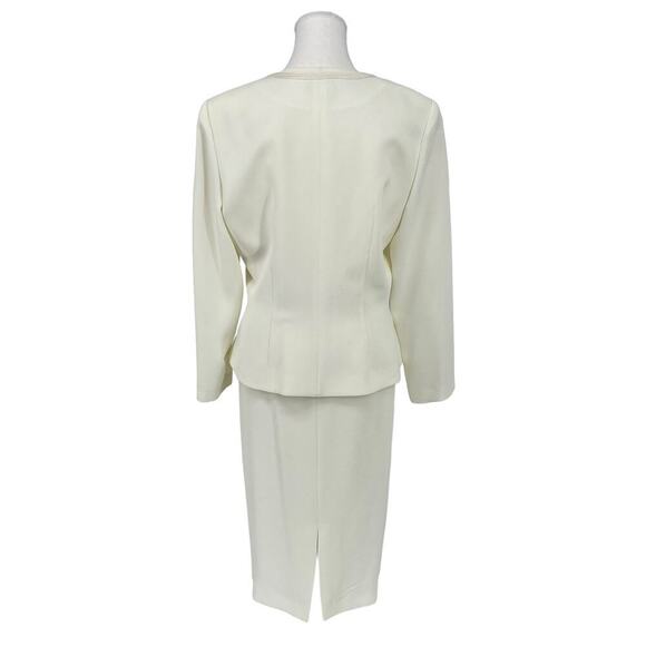 Vintage Adrianna Papell Skirt & Top Set Embroidered White 8 - Picture 2 of 12